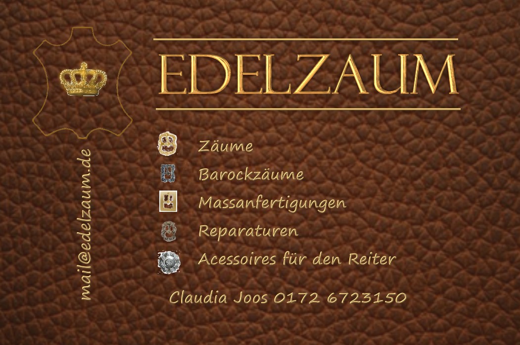 Visitenkarte der Firma Edelzaum